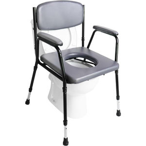 <b>Padded</b> Commode <b>Chair</b> with Portable Toilet (2 in 1), Toilet <b>Chair</b> for Seniors, Commode <b>Chair</b>, Toilet Lift <b>Chair</b> for the Elderly - Product Image 5