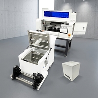Machine d'impression DTF Lancelot 30 cm à double tête I1600, système d'encre blanche haute vitesse avec secoueur de poudre automatique pour les startups