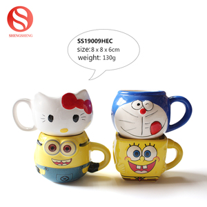 De dibujos animados anime <span class=keywords><strong>a</strong></span> su hijo <span class=keywords><strong>a</strong></span> casa decorativa mini de cerámica, suculenta olla - Product Image 2