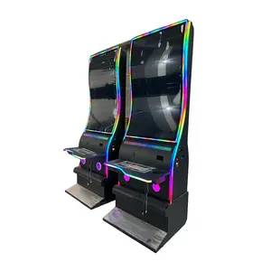 फैक्ट्री 55 इंच गेम मशीन के साथ 55 "कर्व्ड टच स्क्रीन गेमिंग डिस्प्ले मेटल अलमारियाँ कौशल के खेल के लिए धातु अलमारियाँ