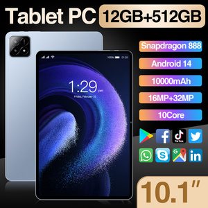 2025 nóng bán Android 10.1 inch máy tính bảng với HD màn hình điện dung 12GB Bộ nhớ + 512GB Dual Sim cuộc gọi cho trẻ em của trò chơi - Product Image 4