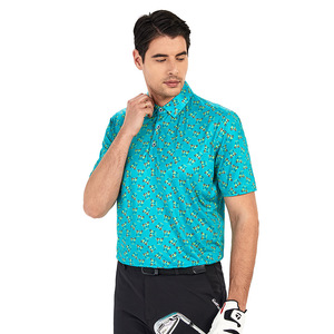 Polos à manches courtes tendance pour hommes, vêtements haut de gamme pour hommes d'affaires et vêtements décontractés, avec imprimés en soie de glace. - Product Image 4