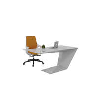 Bureau d'ordinateur de direction moderne en forme de I de Style scandinave en bois brillant rose blanc pour une utilisation de bureau Table d'ordinateur de maison intelligente