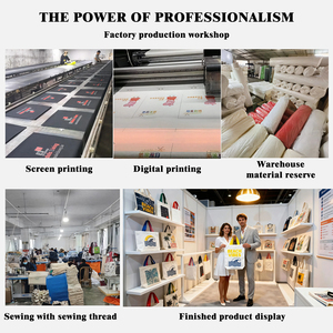 Bolsas de mano promocionales al por mayor con logotipo personalizado Bolsas de lona MOQ bajo con impresión por sublimación para compras y eventos de marca - Product Image 5