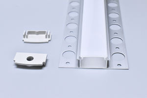 Profilé en aluminium extrudé LED argenté anodisé 6063-T5, parfait, non étanche, encastré, pour plafond en plâtre, gypse, cloison sèche - Product Image 4