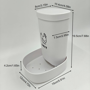 Chicken Grit And Oyster Shell Feeder White Plastic Pan Feeder For Chicken Coop Accessory 20cm Height - Product Image 4