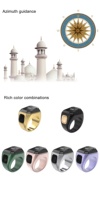 Anneaux de comptage intelligents en alliage de zinc numérique populaires Zikr Tasbih avec étui de charge pour les prières musulmanes