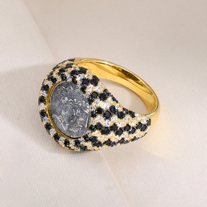 Anillo de Plata Antigua con Zirconia, Diseño Simple y Moderno, para Mujer, Estilo Retro, Hada del Agua, para el Dedo Índice, Regalo de Boda - Product Image 3