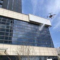 Drone de nettoyage pliable en fibre de carbone Aolan, nettoyeur de façade haute pression, UAV pour le nettoyage des toits de bâtiments et des panneaux solaires