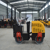 Compacteur vibrant portatif tandem de 1, 1,5 et 2 tonnes avec moteur Changchai et transmission à engrenages
