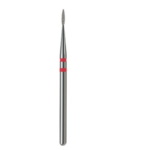 Diamond Sharp Flame 1.0 mm Red Grit Professional Premium High-Quality Large Cuticle <b>Nail</b> Drill Bit - Product Image 1