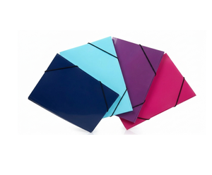 Carpeta de documentos de plástico polivinílico tamaño carta A4, soporte de archivos de transporte Pp, cierre de banda elástica para oficina - Product Image 1