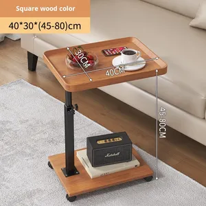 Tables basses multifonctionnelles réglables en bois et métal modernes pour salon, <span class=keywords><strong>chambre</strong></span>, balcon - Tables <span class=keywords><strong>d</strong></span>'appoint mobiles - Product Image 4
