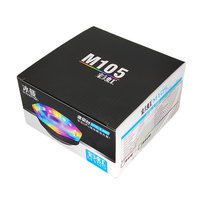 M105 manusia salju pelangi multi-platform pendingin CPU RGB kipas sunyi 3Pin kompatibel Intel LGA 115X/1200/1700/AM5/AM4 lampu warna-warni