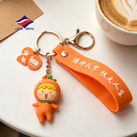 Longzhiyu – Porte-clés 3D personnalisé en PVC, pendentif de sac à dos en forme de poupée, pour enfants, en silicone et caoutchouc, 20 ans d'expérience