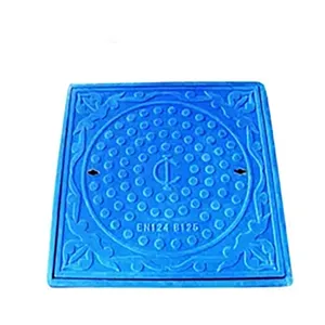 Coperchio per pozzetto in ghisa sferoidale D400 EN124 in offerta speciale, certificato CE/ISO9001, rivestito in bitume per costruzioni stradali municipali - Product Image 1