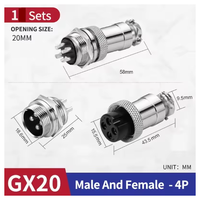 GX20 Diamètre 20mm Fiche Circulaire Aviation Mâle Femelle 2 3 4 5Pin 6Pin 7Pin 8Pin 9Pin 10Pin 12Pin Cable Connector Socket