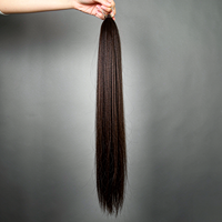 Extensions de cheveux en plumes D.S Hair 18-26 pouces, 100% cheveux humains authentiques avec brillance naturelle