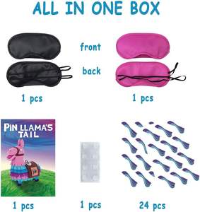 Fournitures de fête pour jeux vidéo Grand poster 24pcs Stickers de queues Pinata Party Games Pin Tails Lama Décorations pour fêtes d'enfants - Product Image 4