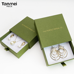 Eco Friendly Personalized Jewelry Packaging <b>Box</b> Cardboard Paper Drawer <b>Gift</b> <b>Box</b> for Ring Necklace <b>Earring</b> Bracelet - Product Image 2