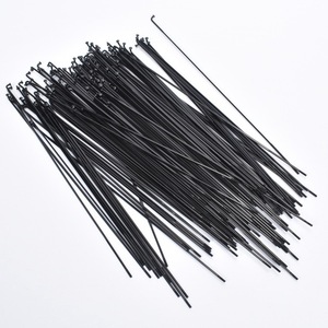 Rayons de vélo en acier inoxydable noir 14g avec embouts en laiton pour vélo de montagne et de route, pièces de rechange durables - Product Image 4