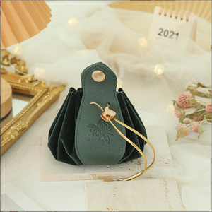 Caja de dulces de boda, bolso portátil de cuero para dulces, terciopelo, paquete de regalo de boda, se puede personalizar - Product Image 5