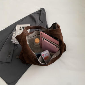 Vintage Matte PU Zipper Tote Bag Commuting Underarm Large Capacity Single Shoulder Women's Polyester Lining Spring 2025 - Product Image 4