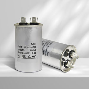 ตัวเก็บประจุ Cbb65-sh 20UF 450V AC ตัวเก็บประจุเปลือกอลูมิเนียม 45uf 55uf ตัวเก็บประจุสตาร์ทคอมเพรสเซอร์เครื่องปรับอากาศ - Product Image 1