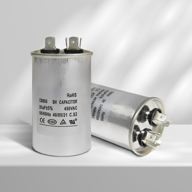 Cbb65-sh-capacitor 20UF 450 AC Power  Aluminium Shell Capacitor 45uf 55uf  Air Conditioning Compressor Starting Capacitor