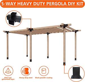 Supports de <span class=keywords><strong>pergola</strong></span> 6 "X 6" Wood Works, Supports d'angle à angle droit à 3 voies, - Product Image 3