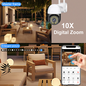 <span class=keywords><strong>Caméra</strong></span> de sécurité extérieure sans fil Tuya <span class=keywords><strong>Smart</strong></span> <span class=keywords><strong>Life</strong></span> 3MP HD 2.4G Wifi IP PTZ 12V, étanche, avec détection humaine IA - Product Image 4