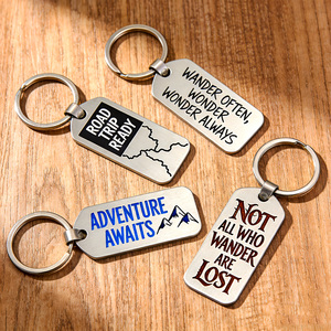 Custom Metal Keychain with Laser Engraved Logo. Durable Corporate Gift for Employees, Team Building Souvenir & Event Giveaway