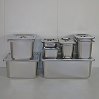 Casserole en acier inoxydable 304 Autres fournitures pour hôtels et restaurants 1/3 Gn Pan Gn Food Casseroles