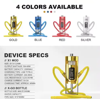 Vente en gros de bouteille d'eau avec logo personnalisé Style moderne narguilé automatique shisha technique de miroir flacon en verre coloré OEM ODM disponible