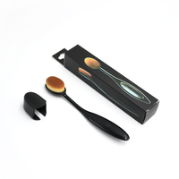 Meilleur OEM de brosse à dents simple faite à la main synthétique noire de brosse de maquillage