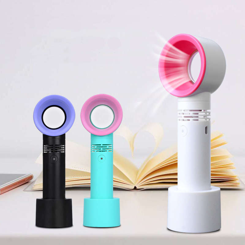 Novo Estilo Usb Mini Ventilador Sem Pás Bladeless Handheld Verão Ao Ar Livre Portátil
