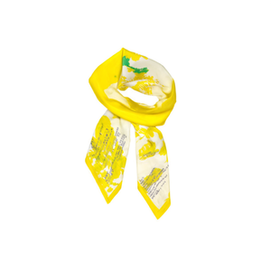 Pañuelo Cuadrado Pequeño con Estampado Floral de 70x70cm y 38g, Accesorio de Moda para Mujer - Product Image 1