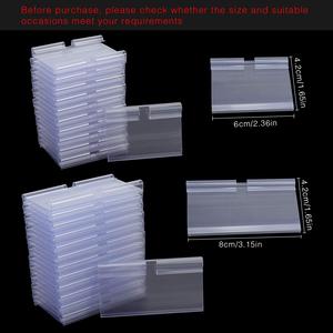 Crochet de fixation pour étiquette de prix avec fermeture à pression sécurisée, en plastique transparent, pour l'affichage des produits sur les étagères métalliques - Product Image 6