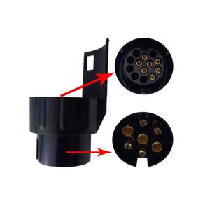 Adaptateur de prise 7 broches à 13 broches pour voiture remorque camion 12V noir pièces et accessoires automobiles - Product Image 2