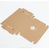 Boîtes en carton ondulé brun recyclé en stock, 2 mm d'épaisseur, format plat, petite taille, avec pelliculage mat et revêtement UV