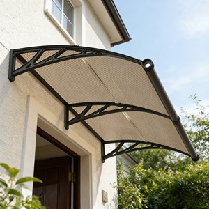 Auvents <span class=keywords><strong>de</strong></span> fenêtre extérieurs DIY en polycarbonate transparent massif pour toiture - Product Image 1