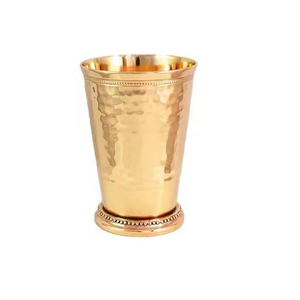 Copa de Julep de latón de calidad superior, copa de Metal de lujo hecha a mano con acabado plateado para whiskys de cóctel de menta, calidad de súper exportación - Product Image 5
