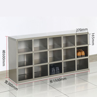 Armoire de rangement extérieure en acier inoxydable vérifiée, étanche et verrouillable, pour personnel de salle de sport, unité robuste et sécurisée