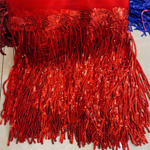 Frangia con Paillettes e Nappe, Catena Decorativa per Abiti da Ballo Latino, Frangia Macramè per Donna - Product Image 3