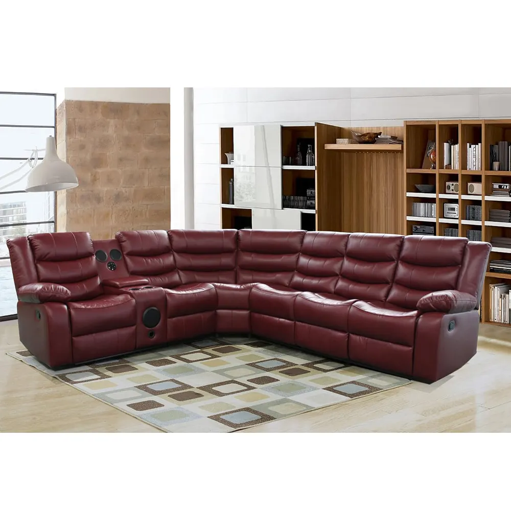 American Style 7 seater Corner Sofa Set Recliner for Living Room