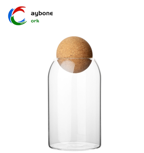 61MM Super Usine Pas Cher <span class=keywords><strong>Prix</strong></span> Personnaliser Bocaux En Liège Naturel avec Couvercles À Boules pour Conteneur Couvercle En Forme <span class=keywords><strong>De</strong></span> Boule En Bois - Product Image 6