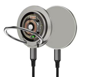 <span class=keywords><strong>Chargeur</strong></span> sans fil magnétique intelligent 3-en-1 15W à <span class=keywords><strong>induction</strong></span> <span class=keywords><strong>USB</strong></span> Type <span class=keywords><strong>C</strong></span> avec protections OVP/OTP/OPC pour téléphone portable, montre et écouteurs - Product Image 1