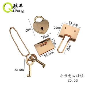 Khóa Móc Hợp Kim Hình Trái Tim Khóa Tình Yêu Với Hộp Trang Sức Chính Hộp Lưu Trữ Khóa Nhật Ký Riêng - Product Image 3