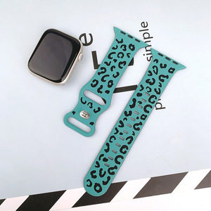 Easilife สายนาฬิกาซิลิโคนสำหรับผู้หญิงลายเสือชีตาห์แบบอัจฉริยะมีลายเสือดาวนุ่ม2สีสายนาฬิกาสำหรับ <span class=keywords><strong>Apple</strong></span> iWatch ขนาด38มม. 42มม. - Product Image 3
