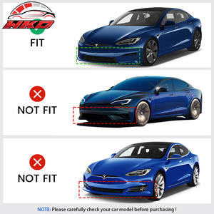 Para Tesla Model S 2021-2025, Estilo IKON, Impresión de Fibra de Carbono, Labio de Parachoques Delantero, PP, 3 Piezas, Kit de Carrocería de Alta Calidad - Product Image 6